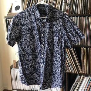 LARGE NORDSTROM MENS SHOP ALOHA DRESS SHIRT